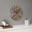 Buscar vidrio colorido relojes de pared Flores