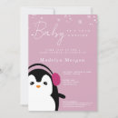Buscar pingüino rosado invitaciones Invierno