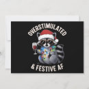Buscar familia del mapache tarjetas Festivo