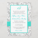Buscar plata y turquesa invitaciones Parejas