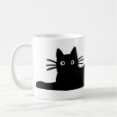 Buscar asustado tazas Gato negro
