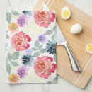 Buscar flores rojas paños de cocina Patrón floral