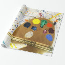 Buscar paleta del artista papel de regalo Pinceles