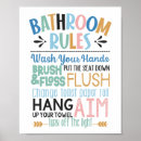 Buscar reglas de baño posters Negro