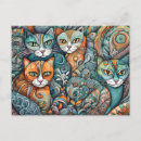 Buscar gatos abstractos postales General y unisex