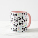 Buscar panda del kawaii tazas Lindo