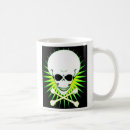Buscar cráneo y bandera pirata tazas Esqueleto