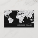 Buscar mapa tarjetas de visita Negro