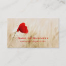 Buscar amapola roja tarjetas de visita Naturaleza