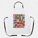 Buscar bandera del mundo delantales Países