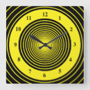 Buscar negro y amarillo relojes de pared Para todos