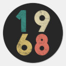 Buscar hecho en 1968 pegatinas Vintage
