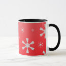 Buscar copos de nieve tazas Rojo