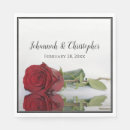 Buscar rosa rojo hermoso servilletas Elegante