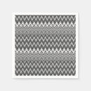 Buscar zigzag blanco y negro servilletas Gris