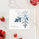 Buscar copos de nieve servilletas Azul