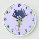 Buscar flores la lavanda de relojes de pared Floral