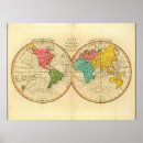 Buscar mapas del mundo posters Antiguo