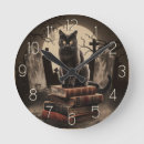 Buscar gato halloween de relojes de pared 4 º luna