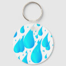 Buscar gotas de agua llaveros Azul