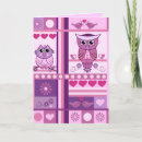 Buscar búhos y corazón tarjetas Para ella