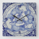 Buscar conejos blancos relojes de pared Azul