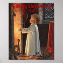 Buscar chimenea de navidad posters Vintage