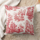 Buscar toile rojo cojines Vintage