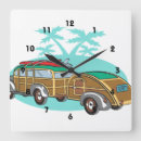 Buscar el practicar surf relojes de pared Retro