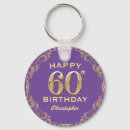 Buscar 60 cumpleaños llaveros Fiesta de cumpleaños