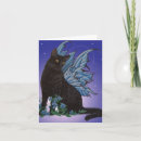 Buscar gato de hadas tarjetas Negro