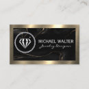 Buscar logotipo del diamante tarjetas de visita Jefes