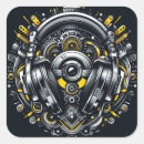 Buscar dj cuadradas pegatinas Música