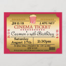 Buscar admisión invitaciones Cine