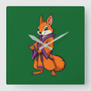 Buscar samurai relojes de pared Katana