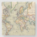 Buscar mapa del mundo vintage posavasos Atlas