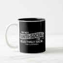 Buscar antisocial tazas Divertido