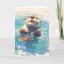 Buscar nutria linda tarjetas General y unisex