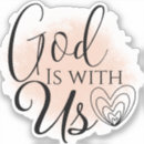 Buscar dios con nosotros pegatinas Tipografía