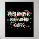 Buscar café divertido posters Santa