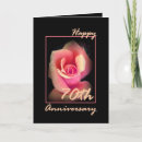 Buscar 70 o boda tarjetas aniversario Rosa