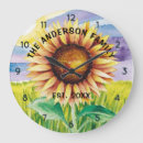 Buscar flores del vintage relojes de pared Girasoles