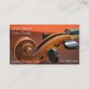 Buscar profesor particular la música de tarjetas de visita Profesor del violín