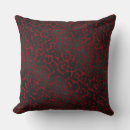 Buscar leopardo rojo cojines Negro