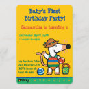 Buscar la playa invitaciones de cumpleaños Verde