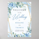 Buscar floral azul boda posters Invitados