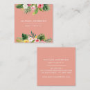 Buscar tropical tarjetas de visita Rosa
