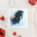 Buscar caballos negros servilletas Amante de los caballos