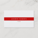 Buscar blanco rojo tarjetas de visita Minimalista