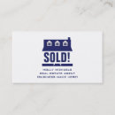 Buscar casa vendida tarjetas de visita Vendido